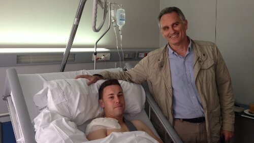 Efrén Vázquez operado con éxito de su fractura de clavícula