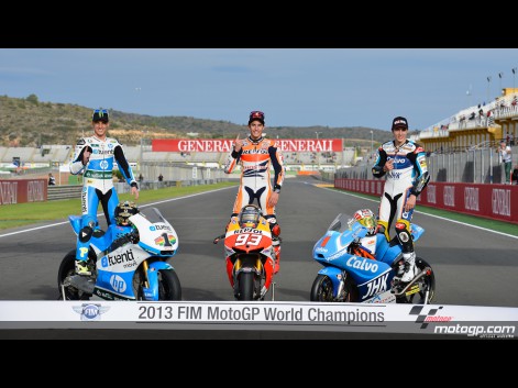 La foto de los campeones de MotoGP