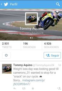 El último tuit de Tommy Aquino