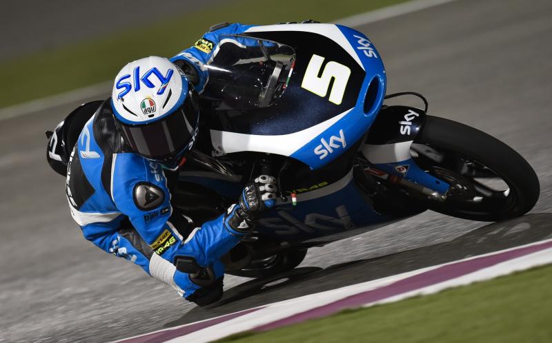 Fenati logra la pole de Moto3 en el último suspiro en Qatar