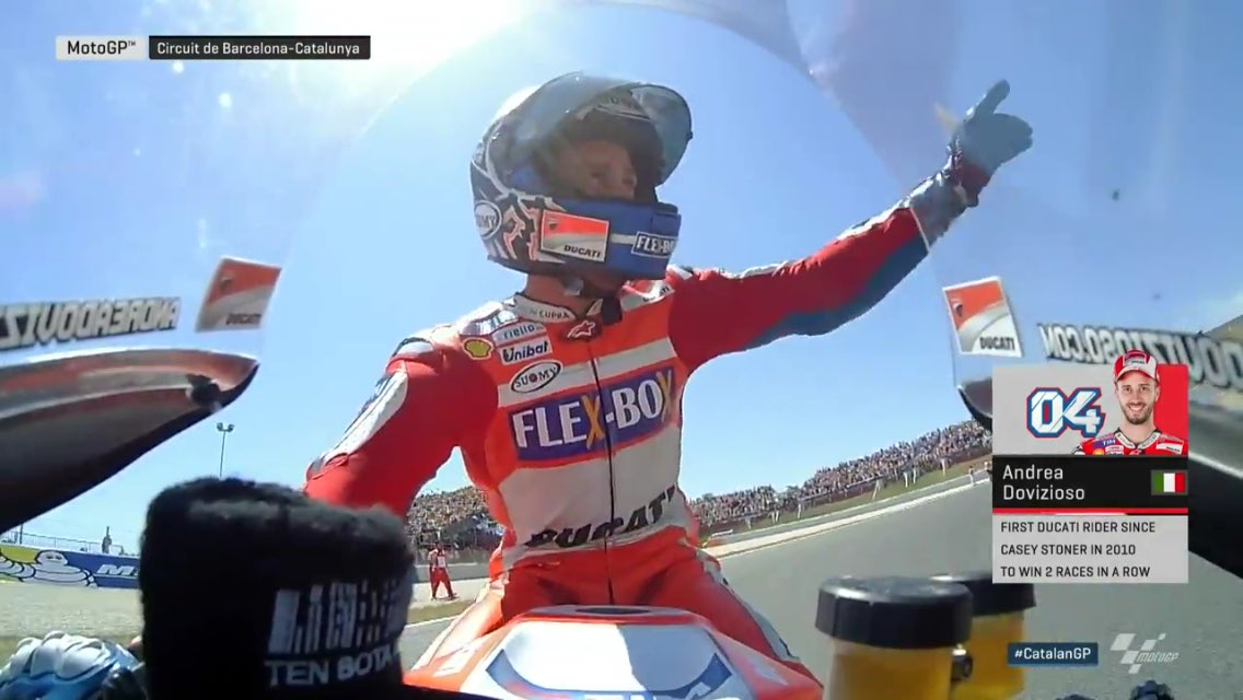 Dovizioso firma la segunda victoria consecutiva para Ducati en Montmeló