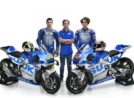 Suzuki recupera el azul y plateado en el 60 aniversario de la competición en MotoGP